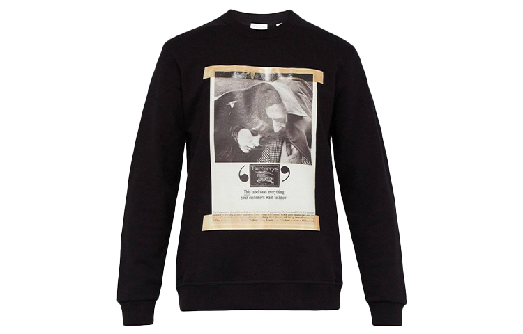 Burberry Black Photo Print Long Sleeve Sweatshirt 80099761 圖 2