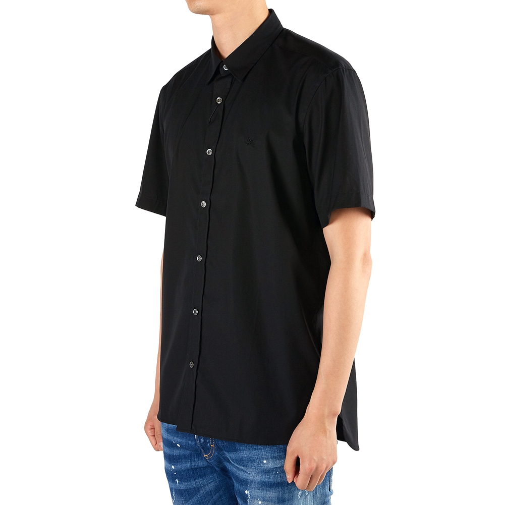 Burberry Black Polo Shirt with Embroidered Knight, Straight Cut 80030791 圖 4