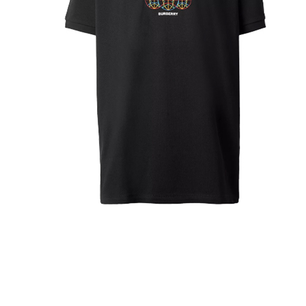 Burberry Black Polo Shirt with Embroidered Orb Motif 80355681 圖 7