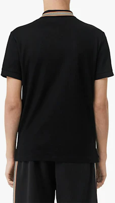 博柏利黑色条纹边刺绣标志 Polo 衫 8007694 Purchase 博柏利黑色条纹边刺绣标志 Polo 衫 8007694