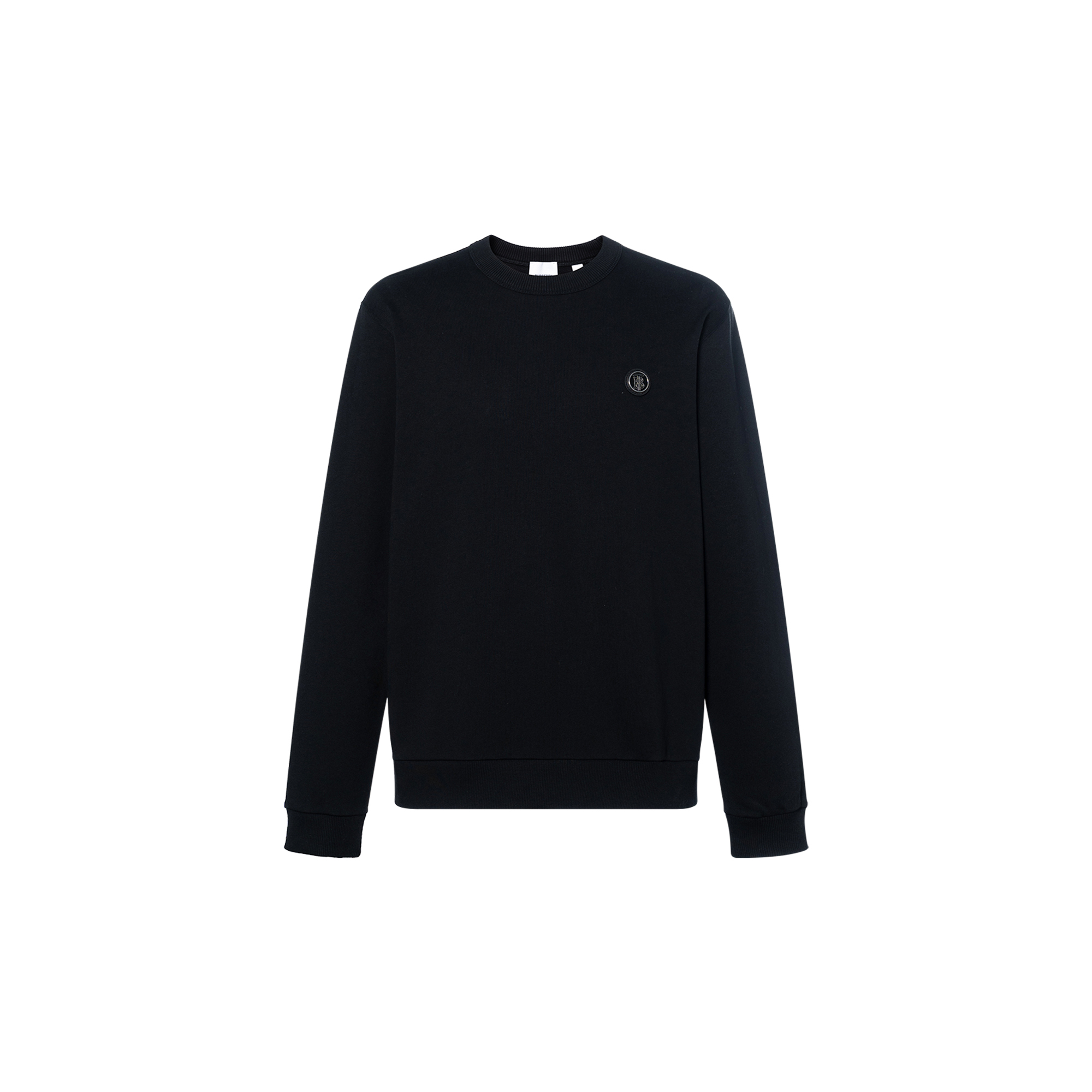 Burberry Black Pullover Sweatshirt with Solid Logo Embroidery. 80417001
