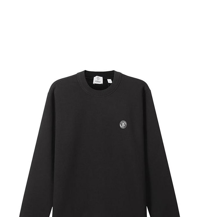 Burberry Black Pullover Sweatshirt with Solid Logo Embroidery. 80417001 圖 7