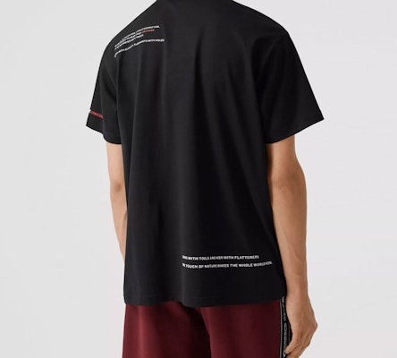 Burberry Black Short Sleeve T-Shirt with Montage Print 80309401 Lookbook Burberry Black Short Sleeve T-Shirt with Montage Print 80309401