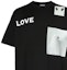 Shop Burberry Black Short Sleeve T-Shirt with Montage Print 80309401