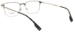 Shop Montura de Gafas Burberry Negra y Plateada para Hombre - Diseño Browline Óptico B1372 1005