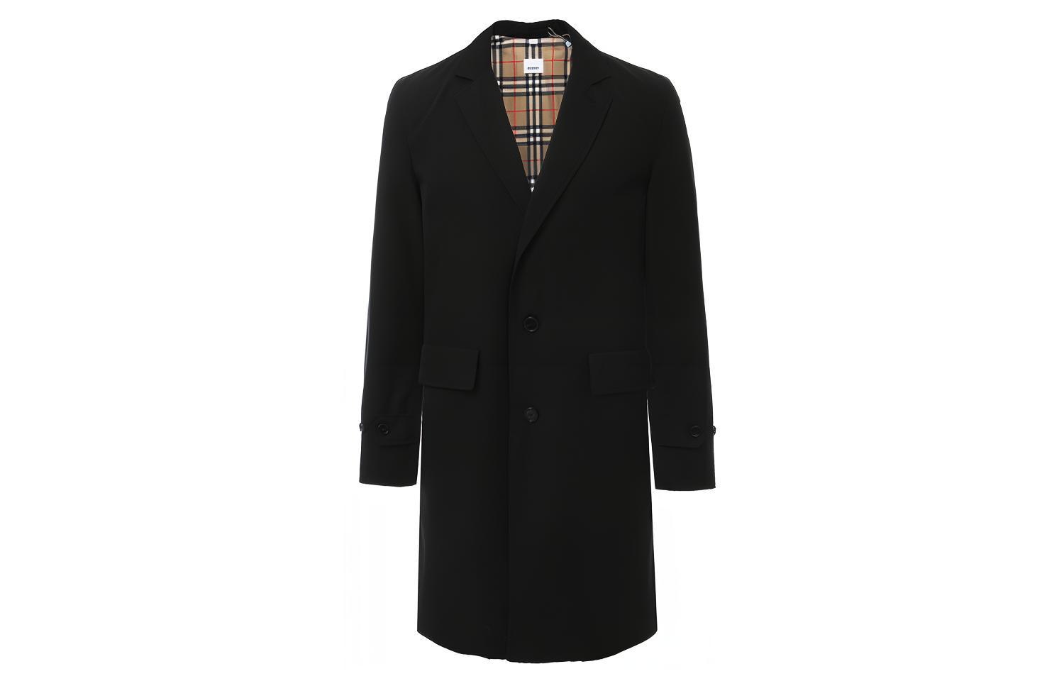 Burberry Black Single-Breasted Cotton Trench Coat 80144081 圖 2
