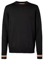 Burberry Black Slim-Fit Wool Sweater with Signature Stripes 80332011 Burberry Black Slim-Fit Wool Sweater with Signature Stripes 80332011