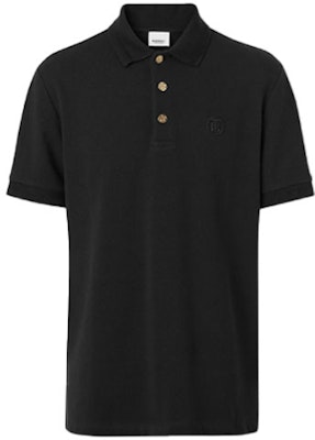Polo de Manga Corta Negro Sólido con Botones para Hombre de Burberry. 80374351 Buy Polo de Manga Corta Negro Sólido con Botones para Hombre de Burberry. 80374351