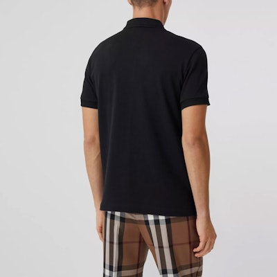 Polo de Manga Corta Negro Sólido con Botones para Hombre de Burberry. 80374351 Purchase Polo de Manga Corta Negro Sólido con Botones para Hombre de Burberry. 80374351