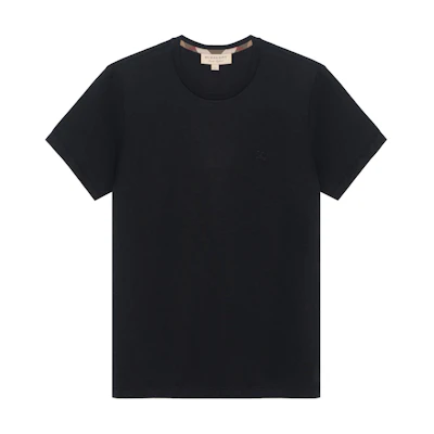 Burberry Black Solid Color Crew Neck Casual Short Sleeve T-Shirt 40618231
