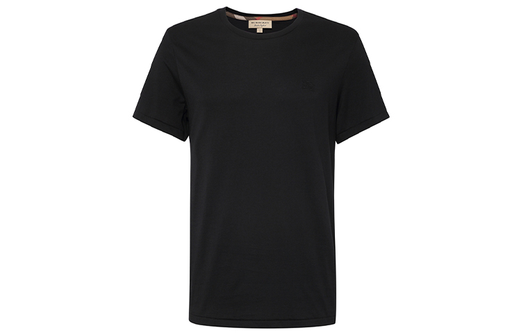 Burberry Black Solid Color Crew Neck Casual Short Sleeve T-Shirt 40618231 圖 2