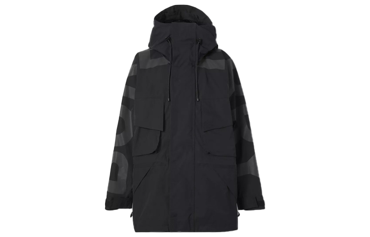 Burberry Black Solid Color Letter Logo Zip-Up Hoodie Jacket 80438571