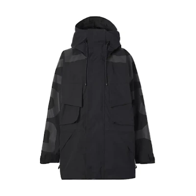 Burberry Black Solid Color Letter Logo Zip-Up Hoodie Jacket 80438571