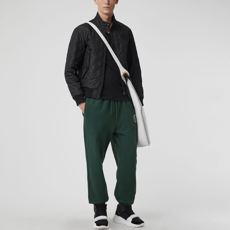 Burberry Black Solid Color V-Neck T-Shirt with Pony Print 80038321 圖 3