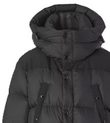 Burberry Black Solid Color Zip-Up Hooded Down Jacket 80438451 Sizing Burberry Black Solid Color Zip-Up Hooded Down Jacket 80438451