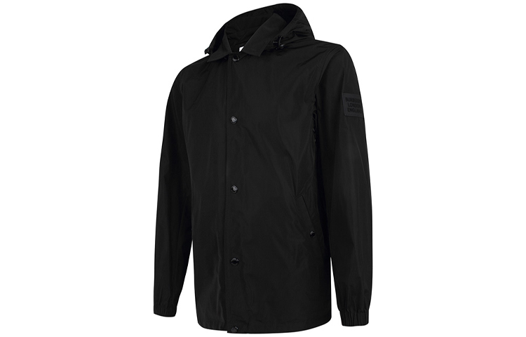 Burberry Black Solid Hooded Jacket 80147701 圖 4