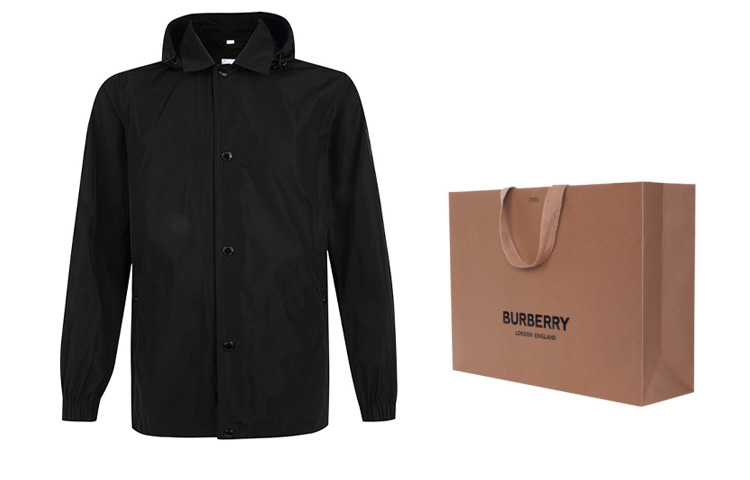 Burberry Black Solid Hooded Jacket 80147701 圖 7