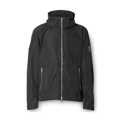 Burberry Black Solid Logo Patch Casual Hoodie Jacket 8014363