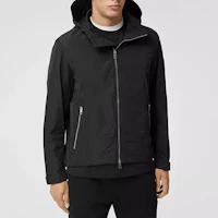 Purchase Burberry Black Solid Logo Patch Casual Hoodie Jacket 8014363