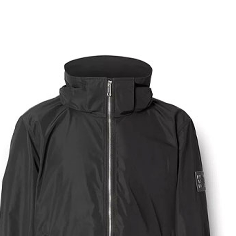 Cheap バーバリー ブラック ソリッド ロゴ パッチ カジュアル フーディ ジャケット 8014363