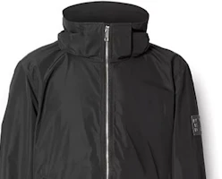 Cheap Burberry Black Solid Logo Patch Casual Hoodie Jacket 8014363