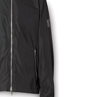 バーバリー ブラック ソリッド ロゴ パッチ カジュアル フーディ ジャケット 8014363 1