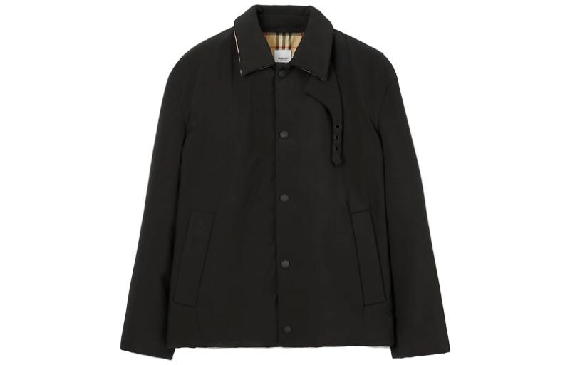 Burberry Black Solid Single-Breasted Casual Jacket 80729421