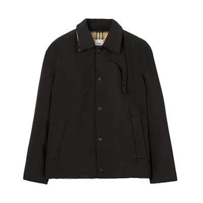 Burberry Black Solid Single-Breasted Casual Jacket 80729421