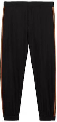 Celana Kasual Hitam Solid Bergaris Elastis Burberry. 80381531 Order Celana Kasual Hitam Solid Bergaris Elastis Burberry. 80381531