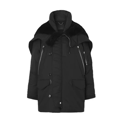 Burberry Black Solid Zip-Up Hooded Down Jacket. 80441871