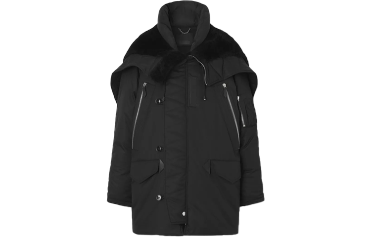 Burberry Black Solid Zip-Up Hooded Down Jacket. 80441871 圖 2
