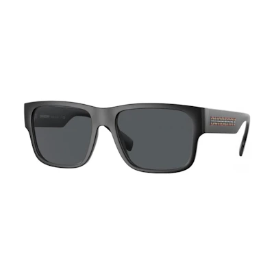 Burberry Black Square Sunglasses with Color Logo UV Protection Unisex 0BE4358-3464