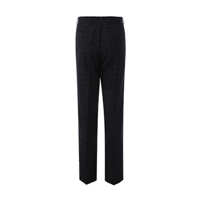 Burberry Black Star-Patterned Casual Pants. 80134181
