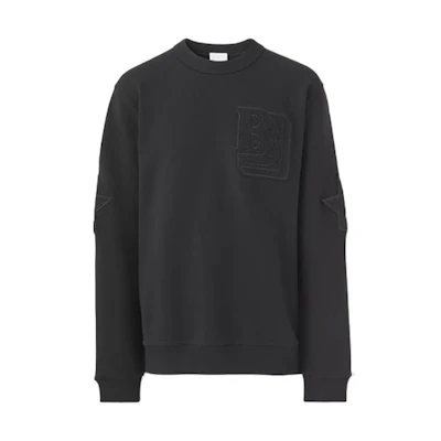 Burberry Black Star Monogram Logo Long-Sleeve Sweatshirt 80454981