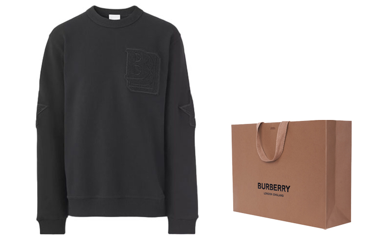 Burberry Black Star Monogram Logo Long-Sleeve Sweatshirt 80454981 圖 8
