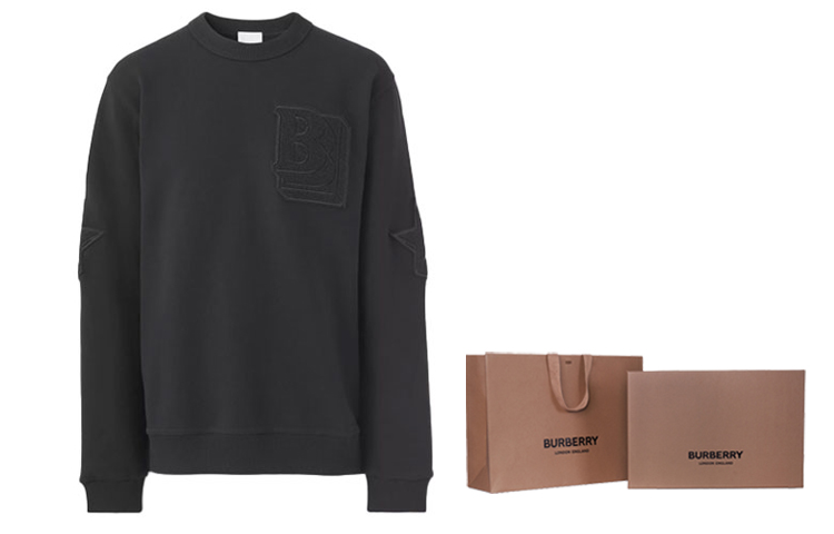 Burberry Black Star Monogram Logo Long-Sleeve Sweatshirt 80454981 圖 9