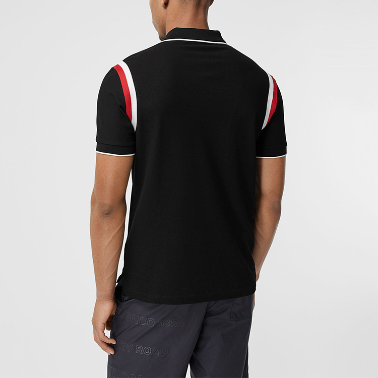 Burberry Black Straight-Cut Short Sleeve Polo with Check Logo 80354081 圖 5