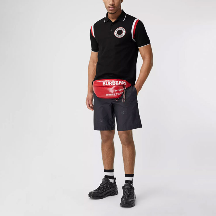 Burberry Black Straight-Cut Short Sleeve Polo with Check Logo 80354081 圖 6