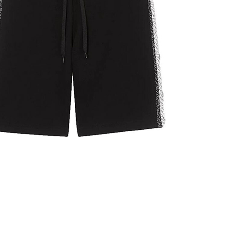 Burberry Black Striped Casual Shorts with Lace-Up and Side Pockets 80269421 圖 8