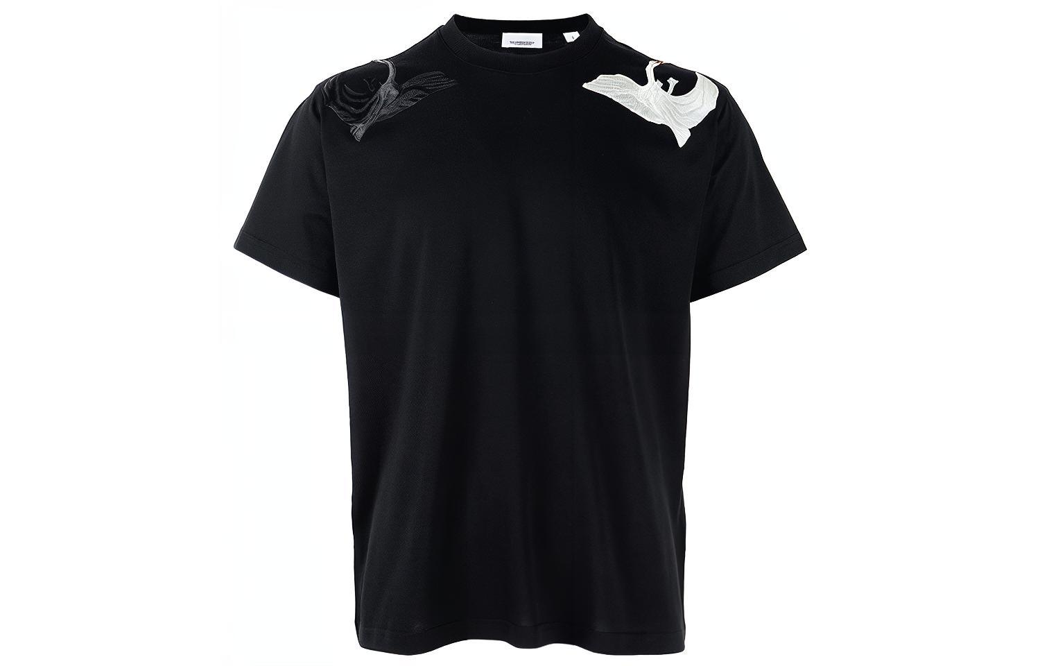 Burberry Black Swan Embroidered Crewneck T-Shirt SS22  Tee 80477321
