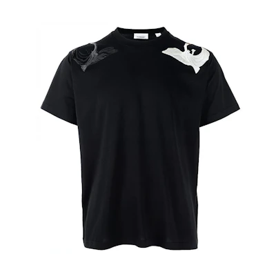Burberry Black Swan Embroidered Crewneck T-Shirt SS22 Tee 80477321