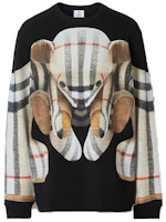 Burberry Black Teddy Bear Check Print Pullover Crewneck Sweatshirt 80495671 Burberry Black Teddy Bear Check Print Pullover Crewneck Sweatshirt 80495671