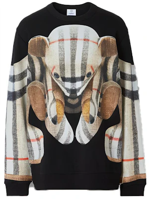 Burberry Hitam Teddy Bear Check Print Pullover Crewneck Sweatshirt 80495671 Buy Burberry Hitam Teddy Bear Check Print Pullover Crewneck Sweatshirt 80495671