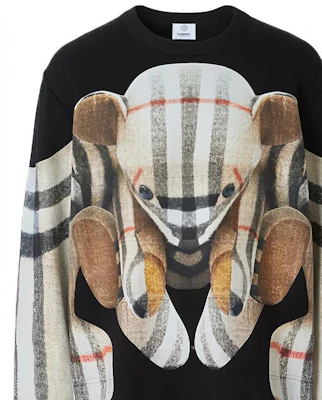 Burberry Hitam Teddy Bear Check Print Pullover Crewneck Sweatshirt 80495671 Purchase Burberry Hitam Teddy Bear Check Print Pullover Crewneck Sweatshirt 80495671