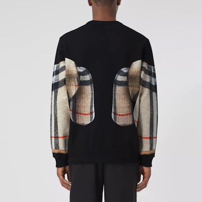 Burberry Hitam Teddy Bear Check Print Pullover Crewneck Sweatshirt 80495671 Details for Burberry Hitam Teddy Bear Check Print Pullover Crewneck Sweatshirt 80495671