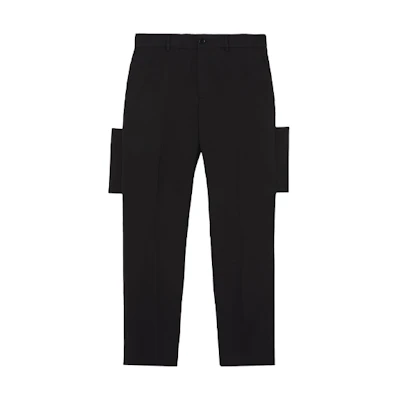Burberry Black Textured Tailored Casual Pants. 80454061
