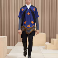 Lookbook Burberry 黑色紋理修身休閒長褲 80454061