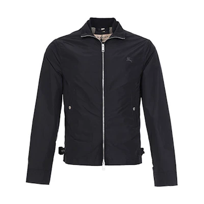 Burberry Black Waterproof Stand Collar Jacket Spring Collection 39987701