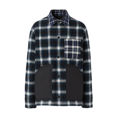 Burberry Black Wool-Cotton Jacket with Checkered Pocket Contrast 80342001