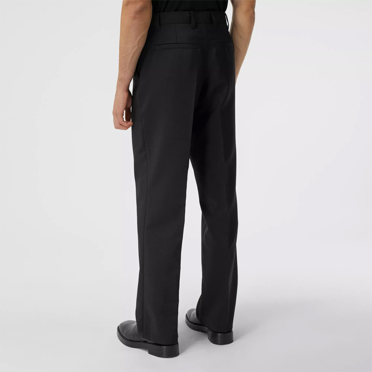 Burberry Black Wool Blend Wide-Leg Cargo Pants. 45672641 圖 7